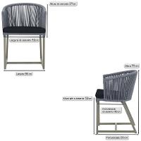 Cadeira De Jantar Noronha Alumínio Fendi E12 Trama Original Prata - 2