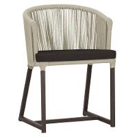 Cadeira De Jantar Noronha Alumínio Marrom E9 Trama Original Rami - 1