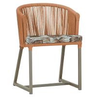 Cadeira De Jantar Noronha Alumínio Fendi E6 Trama Original Terra Cota - 1