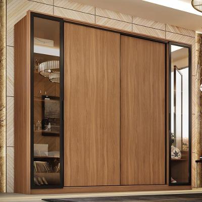 Guarda Roupa Casal Laredo 4 Portas Bater e Correr 4 Gavetas Amêndola Touch