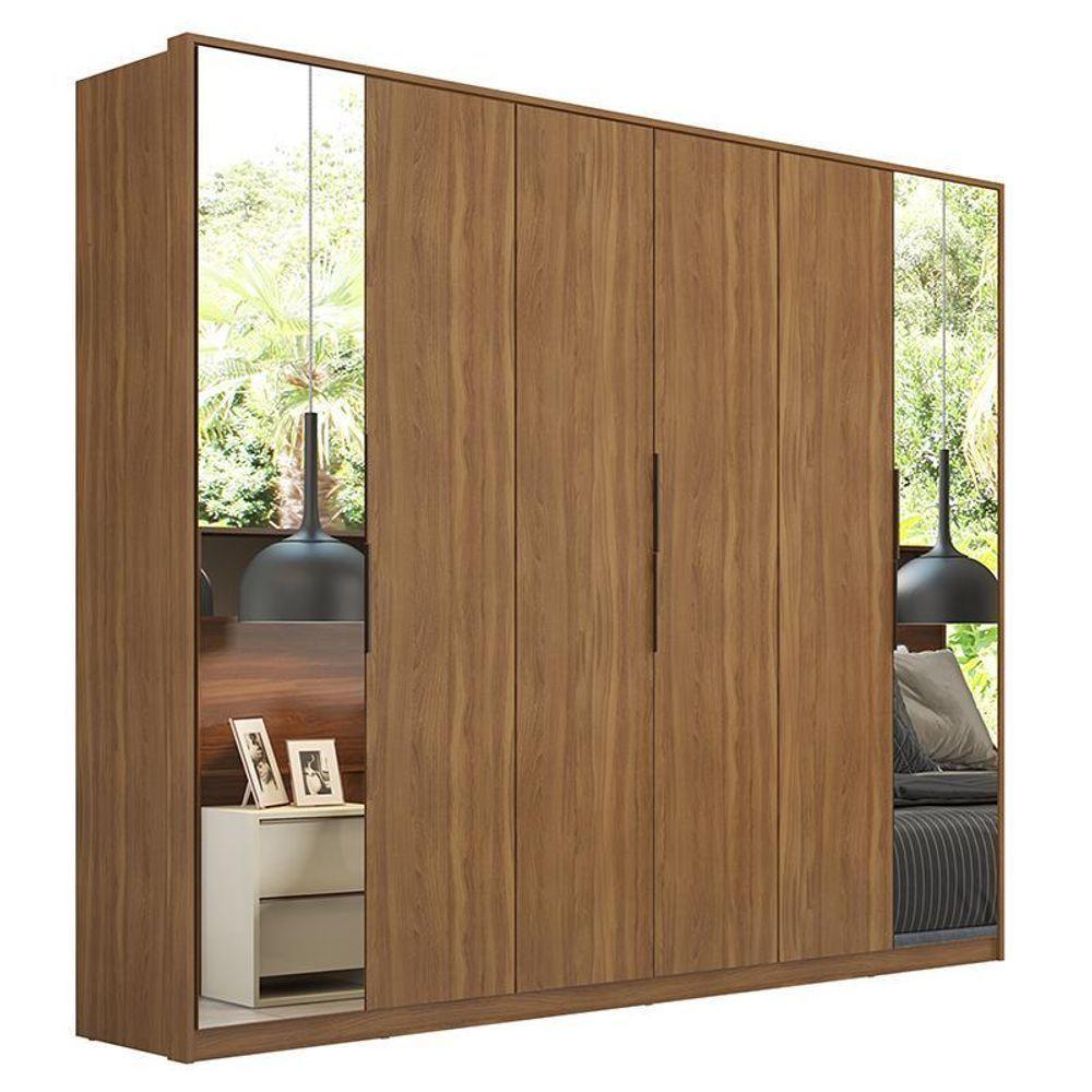 Guarda Roupa Casal Atrice 6 Portas Amêndola Touch Com 2 Espelhos - Demartêz Amêndola Touch - 2