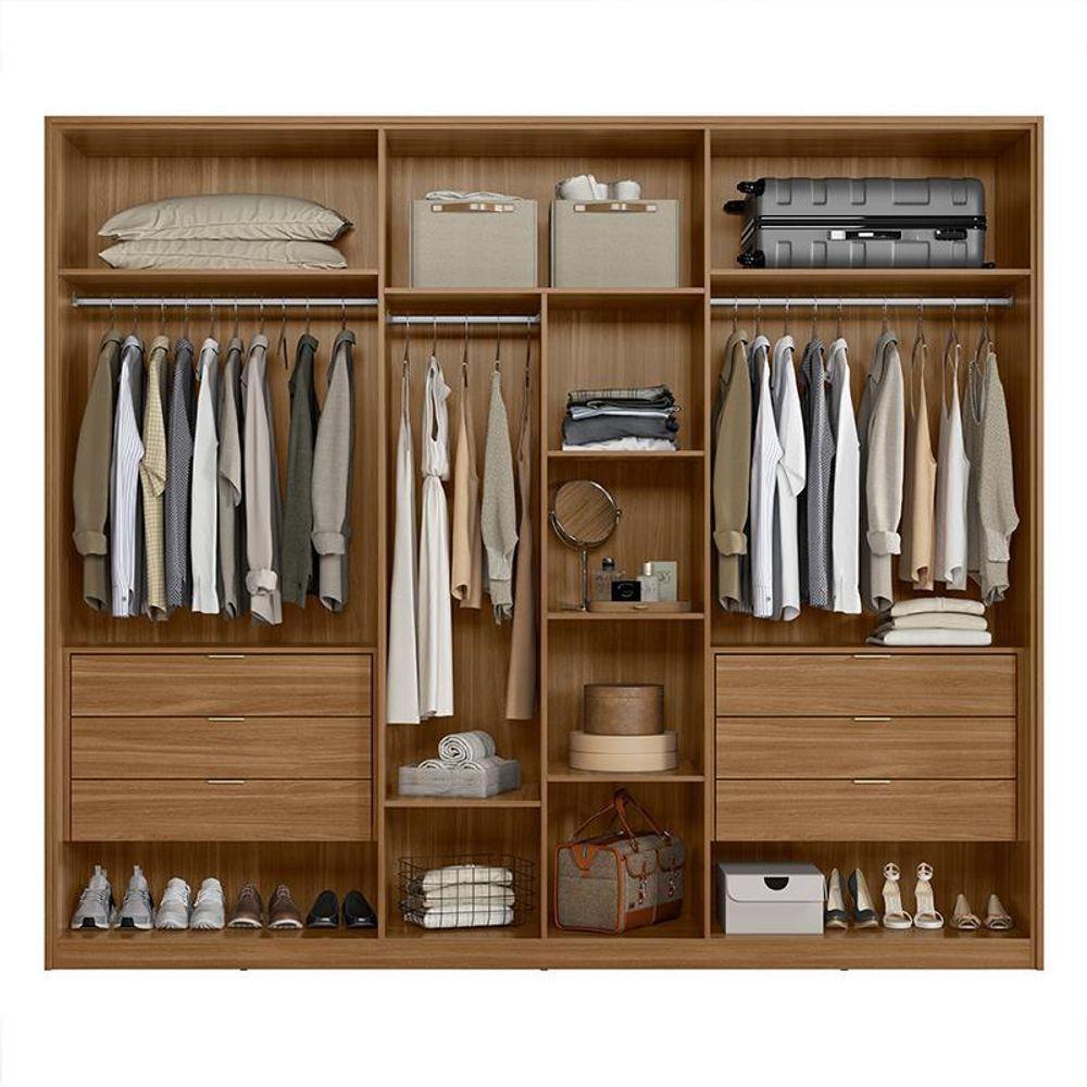 Guarda Roupa Casal Atrice 6 Portas Amêndola Touch Com 2 Espelhos - Demartêz Amêndola Touch - 3