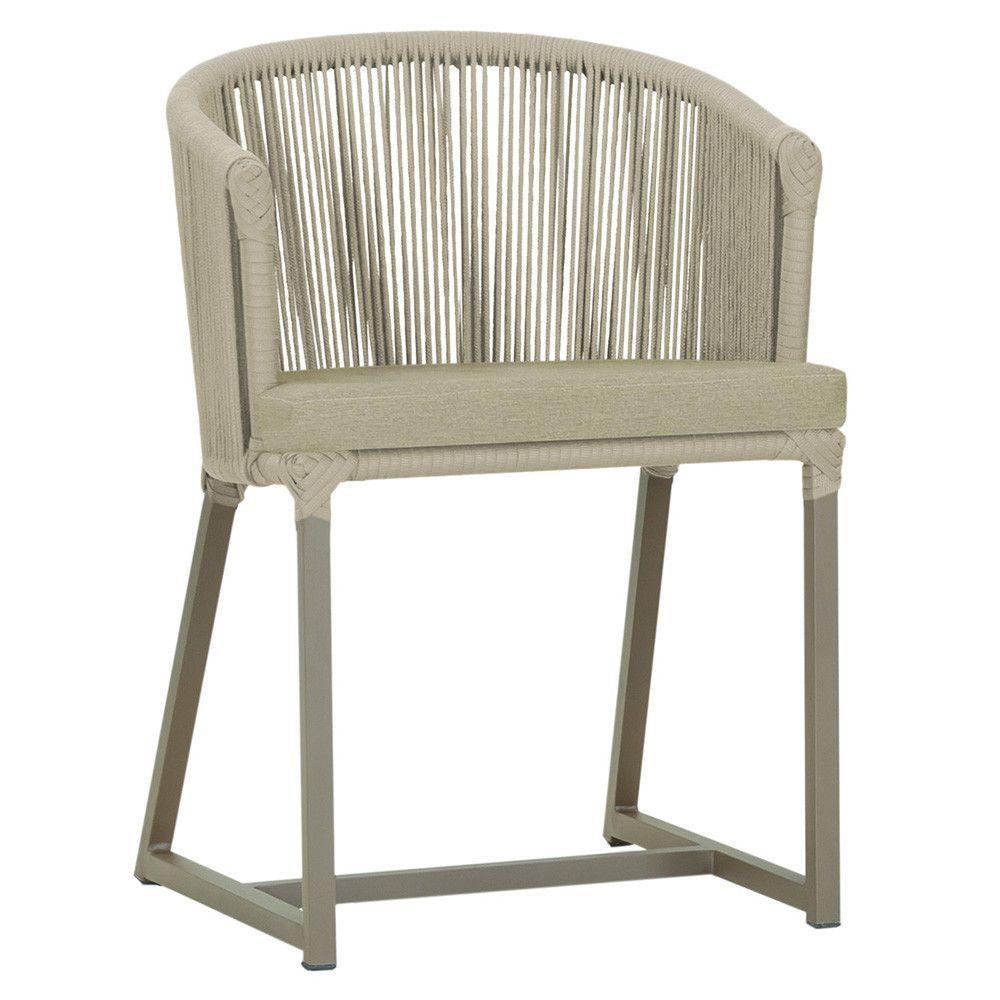 Cadeira De Jantar Noronha Alumínio Fendi E7 Trama Original Rami - 1