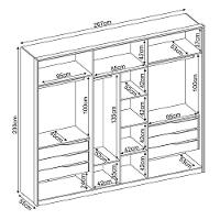 Guarda Roupa Casal Atrice 6 Portas Nogueira Touch - Demartêz Nogueira Touch - 4