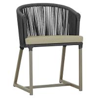 Cadeira De Jantar Noronha Alumínio Fendi E7 Trama Original Preto - 1