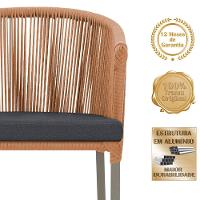 Mesa Com 4 Cadeiras E Noronha Estofado 11 Trama Original Terra Cota - 3