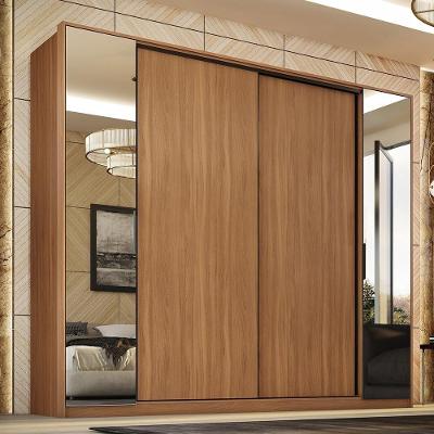 Guarda Roupa Casal Laredo 4 Portas Bater e Correr 4 Gavetas Amêndola Touch