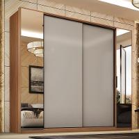 Guarda Roupa Casal Laredo 4 Portas Flex Amêndola Touch/nude Prime Tx Com Espelho - Demartêz - 1