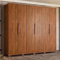 Guarda Roupa Casal Atrice 6 Portas Nogueira Touch Com Pés - Demartêz Nogueira Touch - 1