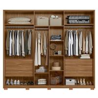 Guarda Roupa Casal Atrice 6 Portas Amêndola Touch/grafito Com Pés - Demartêz Amêndola Touch/grafito - 3