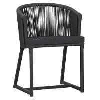 Cadeira De Jantar Noronha Alumínio Preta E11 Trama Original Preto - 1