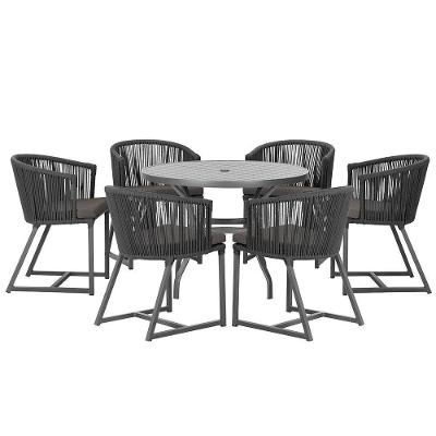 Mesa E 6 Cadeiras E Noronha Preto E11 Trama Original Preto