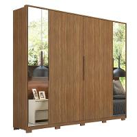 Guarda Roupa Casal Atrice 6 Portas Amêndola Touch Com 2 Espelhos E Pés Demartêz - 2
