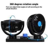 Ventilador Automotivo Duplo Rotativo Ajustavel Veicular Carro Van E Onibus 12v