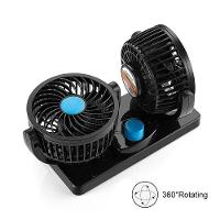 Ventilador Automotivo Duplo Rotativo Ajustavel Veicular Carro Van E Onibus 12v - 5
