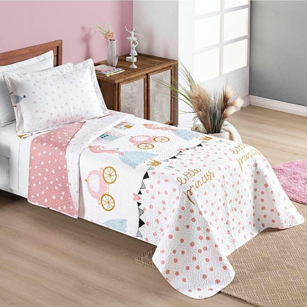 Colcha Solteiro Bouti Kids Dupla Face Estampado 2 Peças Little Princess - 2