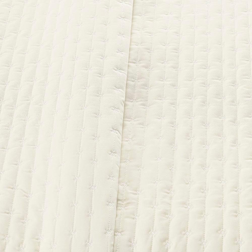 Cobre Leito Casal Padrão Verity 200 Fios Bordado 3 Peças Palha - 4