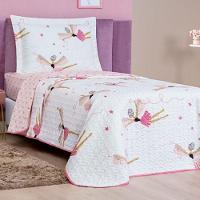 Colcha Solteiro Bouti Kids Dupla Face Estampado 2 Peças Bailarina - 2