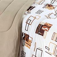 Edredom King Dupla Face Malha Penteada 100% Algodão 1 Peça Avelã - 2