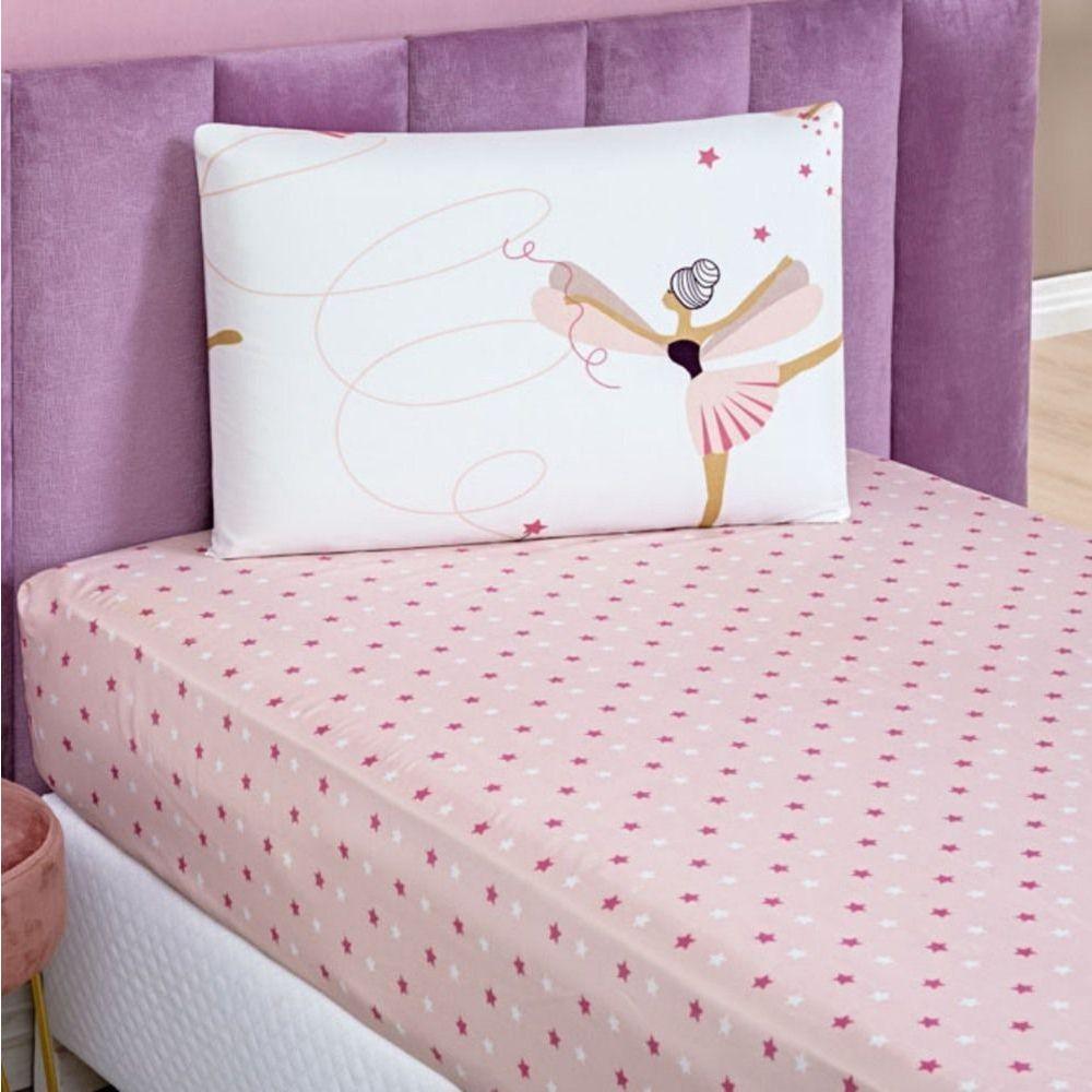 Kit Colcha Solteiro Bouti Kids Com Jogo De Lençol 4 Peças Bailarina - 3