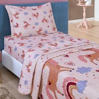 Colcha Solteiro Bouti Kids Dupla Face Estampado 2 Peças Unicórnio - 1