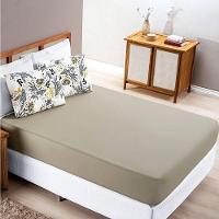 Jogo De Lençol King Quality Malha 100% Algodão 3 Peças Cor Blossom Caqui - 1