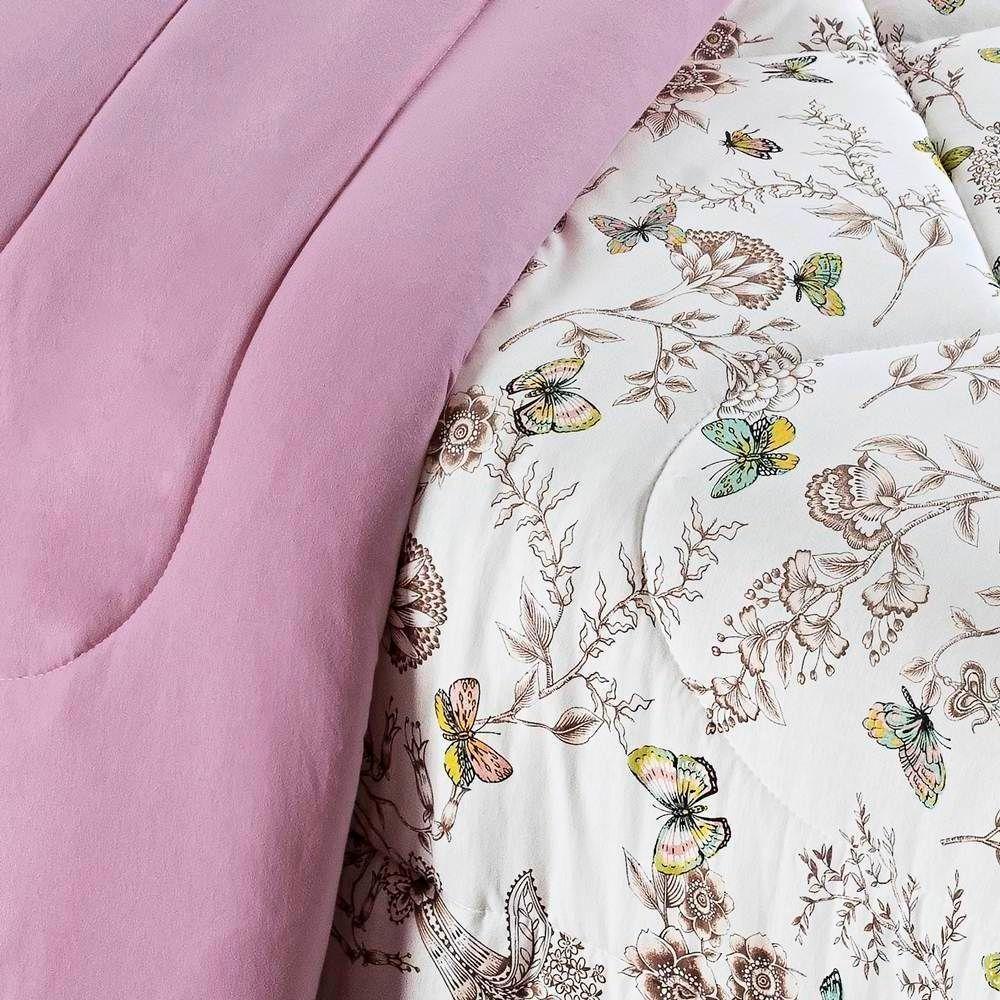 Edredom King Dupla Face Quality Malha 100% Algodão 1 Peça Cor Butterfly - 2