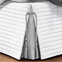 Saia Para Cama Box King Paris Matelada Branco - 1