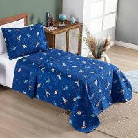 Colcha Solteiro Bouti Kids Dupla Face Estampado 2 Peças Galaxia - 2