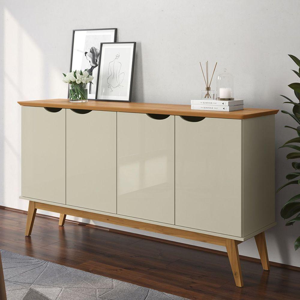 Buffet Com 4 Portas Capela Off White Cinamomo - 1