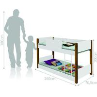 Beliche Infantil Montessori Com Colchão Clara Branco E Mel - 2