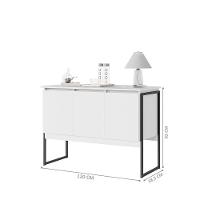 Buffet 3 Portas Elegante Noronha - Branco E Preto Branco E Preto - 2