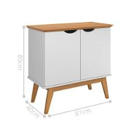 Buffet Com 2 Portas Colombo Branco Acetinado - 4