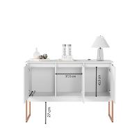 Buffet 3 Portas Moderno Amsterdam - Branco Cobre Branco Cobre - 3