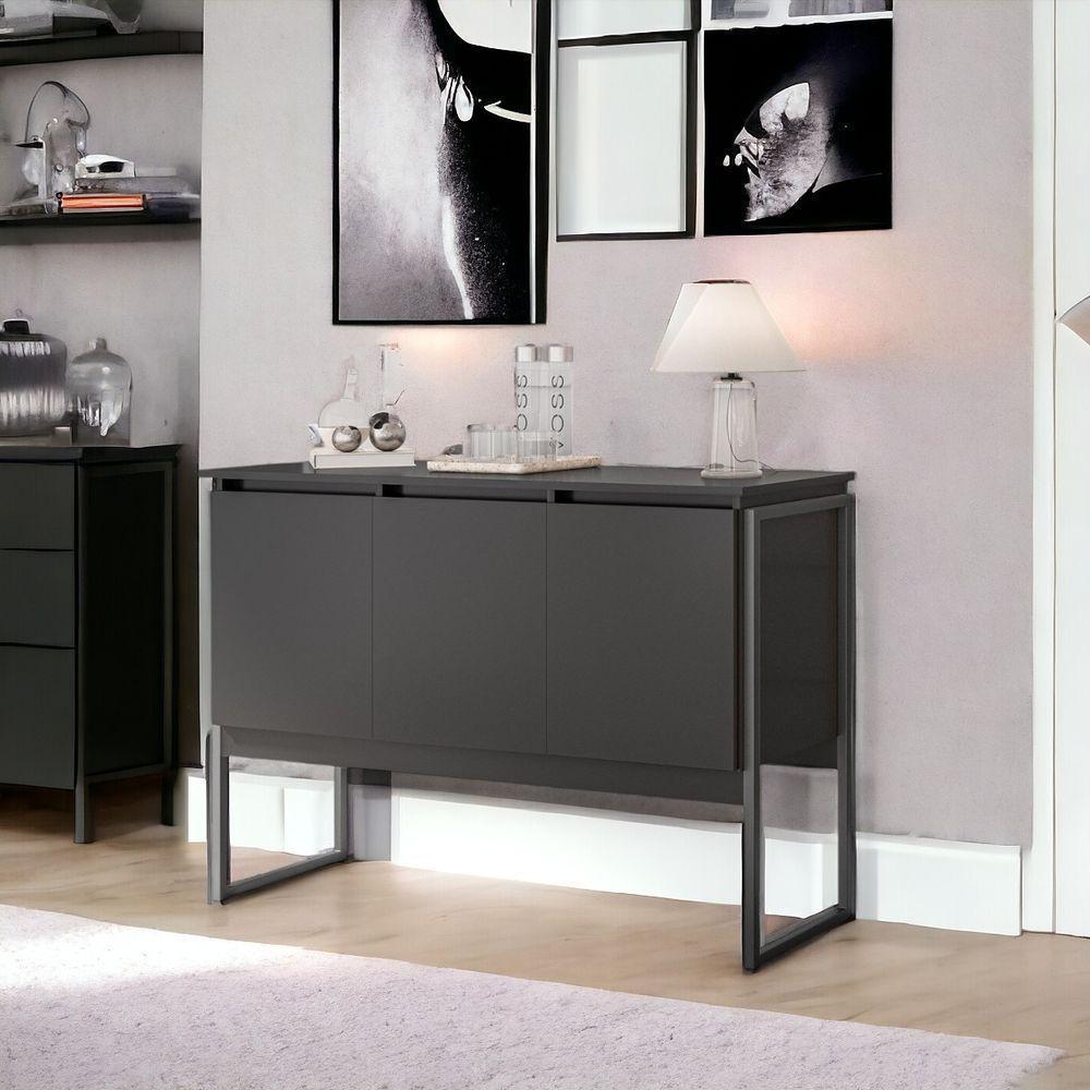 Buffet 3 Portas Classico Siberia - Preto Onix Preto Onix - 1