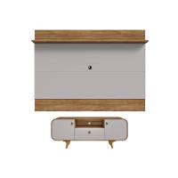 Conjunto Painel E Rack Noctis Cinamomo Off White - 3