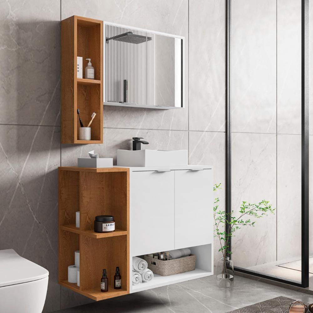 Conjunto Banheiro Catalina Branco Naturalle - 1