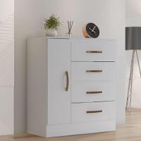 Gaveteiro Com 4 Gavetas 1 Porta Rancharia Branco - 1