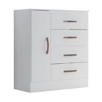 Gaveteiro Com 4 Gavetas 1 Porta Rancharia Branco - 2