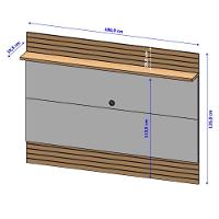 Conjunto Painel E Rack Melbourne Naturalle Off White - 2