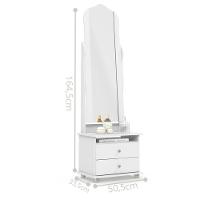 Toucador Com 2 Gavetas Espelho Delta Branco - 3
