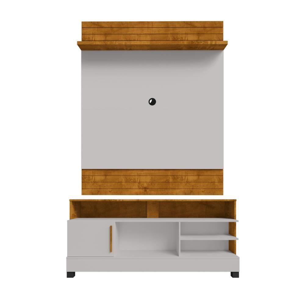 Conjunto Painel E Rack Salzburg Naturalle Off White - 3