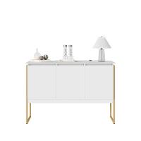Buffet 3 Portas Elegante Noronha - Branco Dourado Branco Dourado - 4