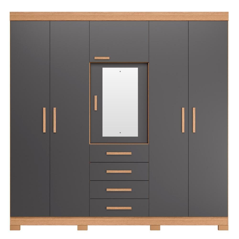 Guarda Roupa 4 Portas Otaviano Freijo Titanium - 2