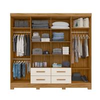Guarda Roupa 8 Portas Com Espelho Chicago Freijo Off White - 4