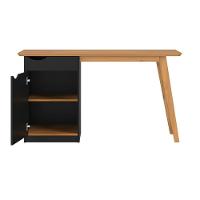 Escrivaninha 1 Porta 1 Gaveta Buri Preto Acetinado Cinamomo - 3