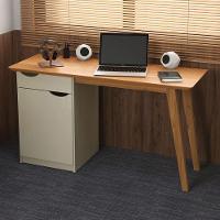 Escrivaninha 1 Porta 1 Gaveta Buri Off White Cinamomo - 1