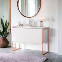 Buffet 3 Portas Elegante Noronha - Branco Cobre Branco Cobre - 1