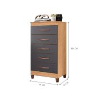 Conjunto Guarda Roupa E Cômoda Barcelos Freijó Titanium - 5