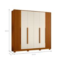 Conjunto Guarda Roupa E Cômoda Ilhéus Freijó Off White